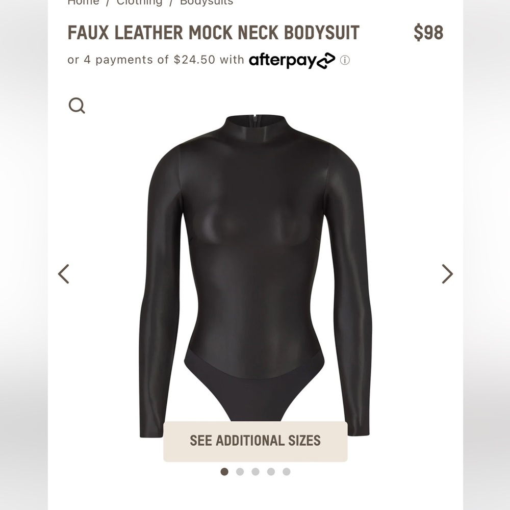 Small nwt skins bodysuit. In color soot